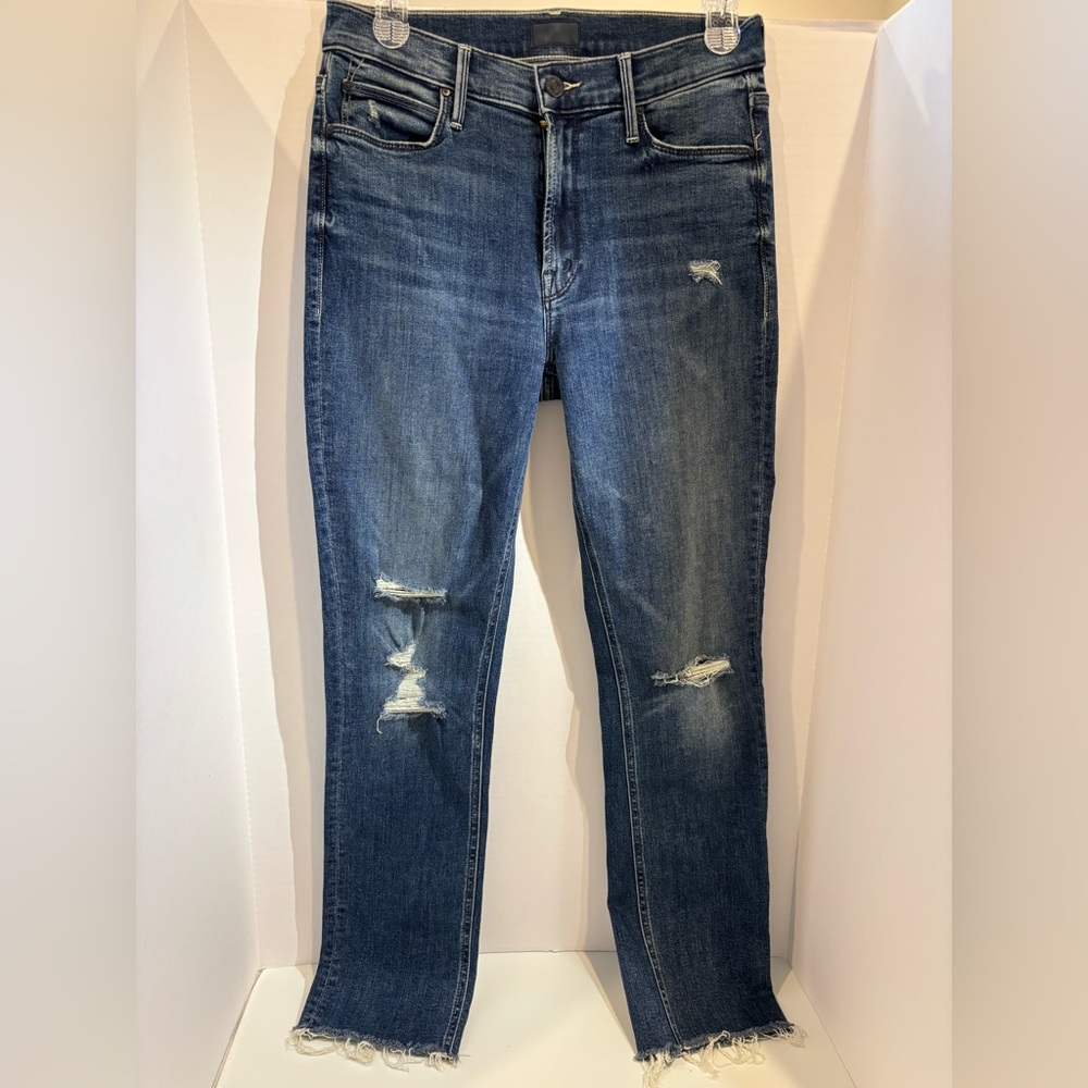 MOTHER Mid-Rise Dazzler Ankle Frey Jeans in Weekend size 27